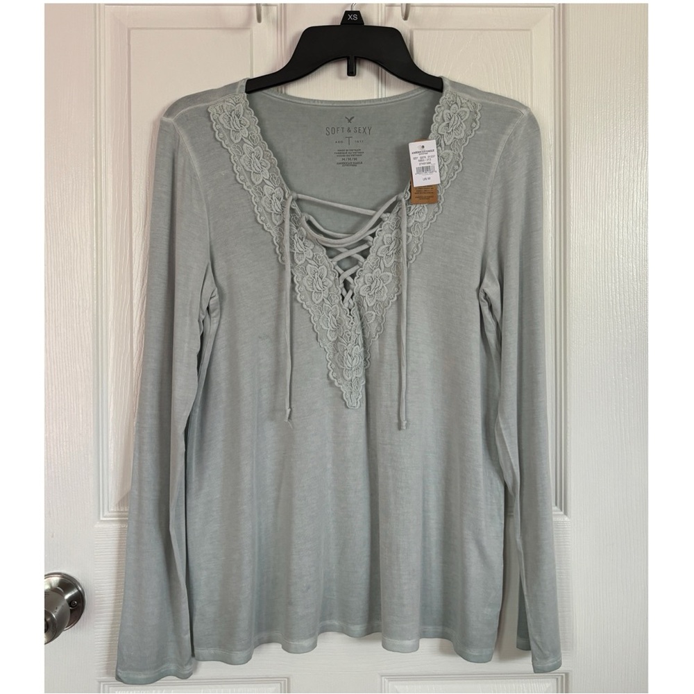 American Eagle Outfitters Soft & Sexy V-Neck Long Sleeve Tunic